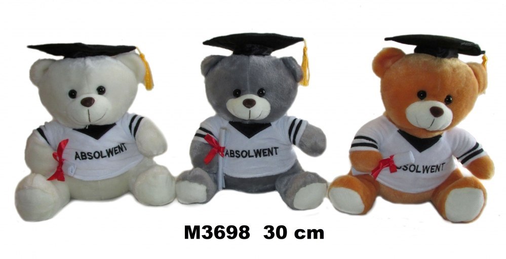 PELUCHE LAZO 30CM SENTADO EN ROPA GRADUADO SA DOMINGO